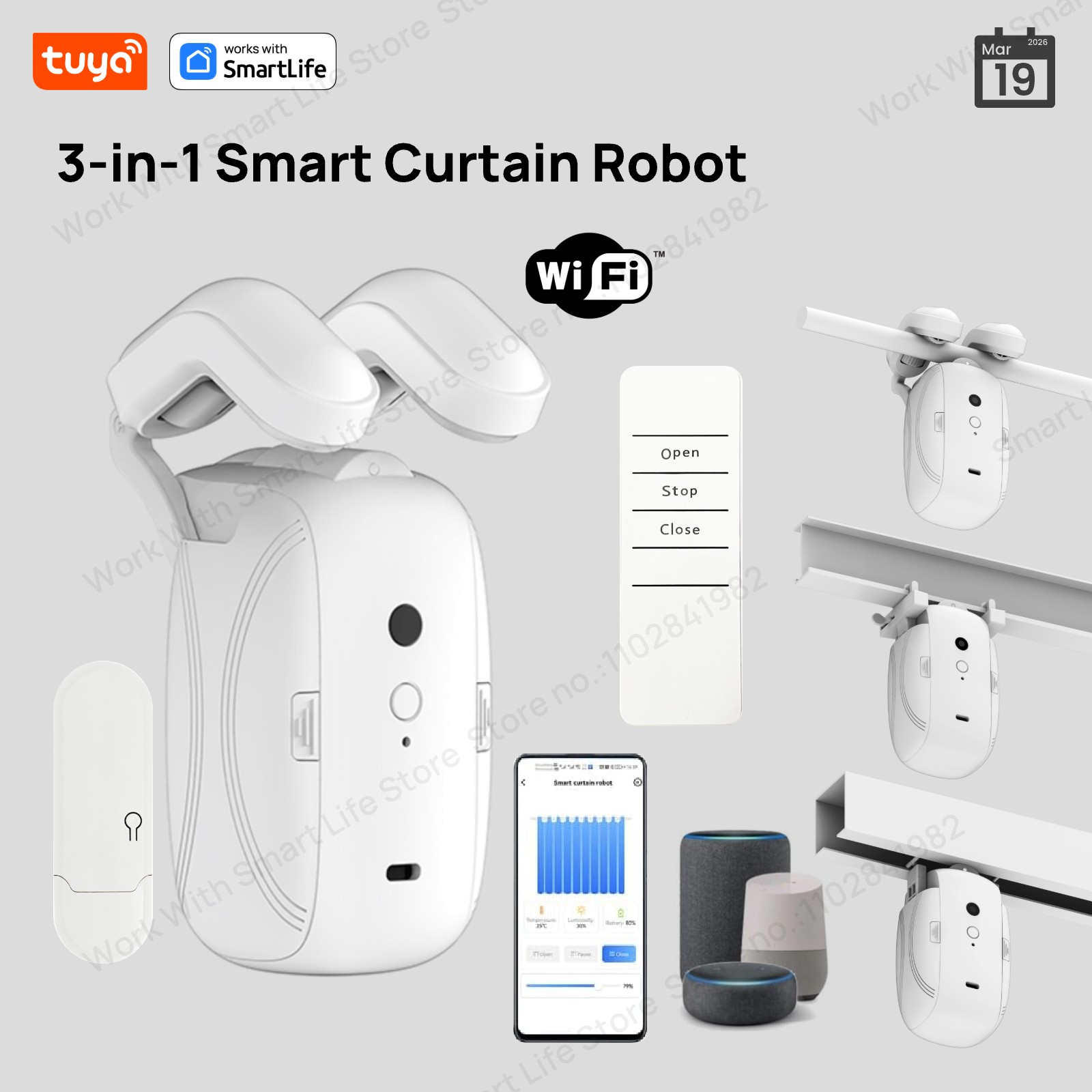 Smart Home Nest - 1/2PCS Tuya Smart WiFi Curtain Robot