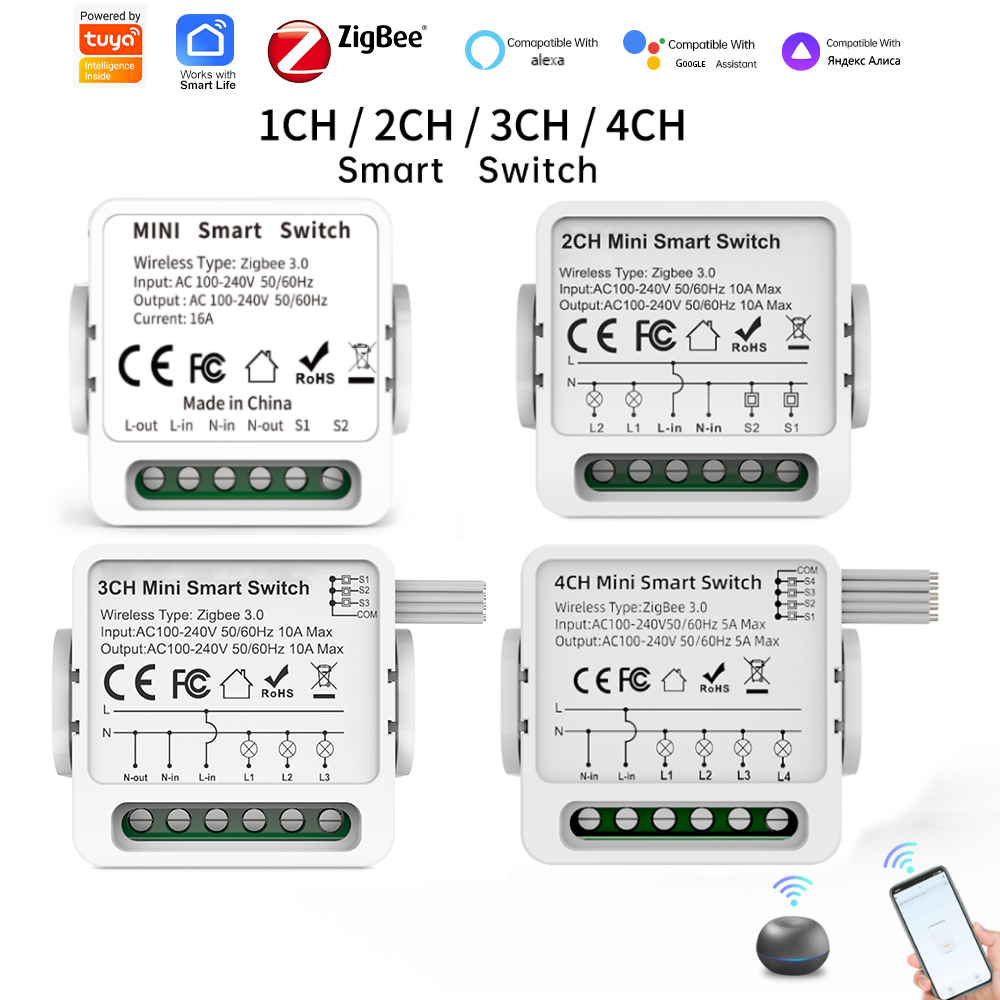 Smart Home Miniature - Tuya Zigbee 3.0 Smart Switch 1/2/3/4-Way
