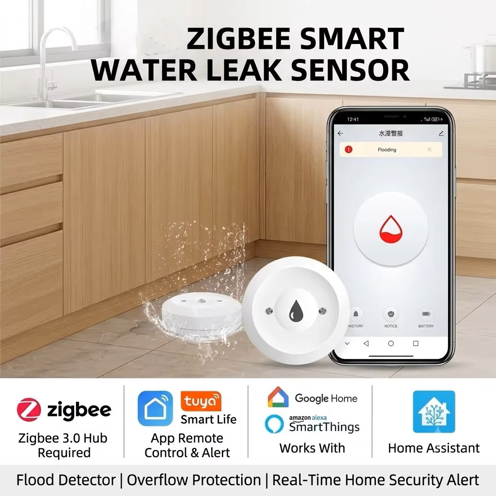 Smart Home Kit - ZigBee 3.0 Smart Water Leak Sensor