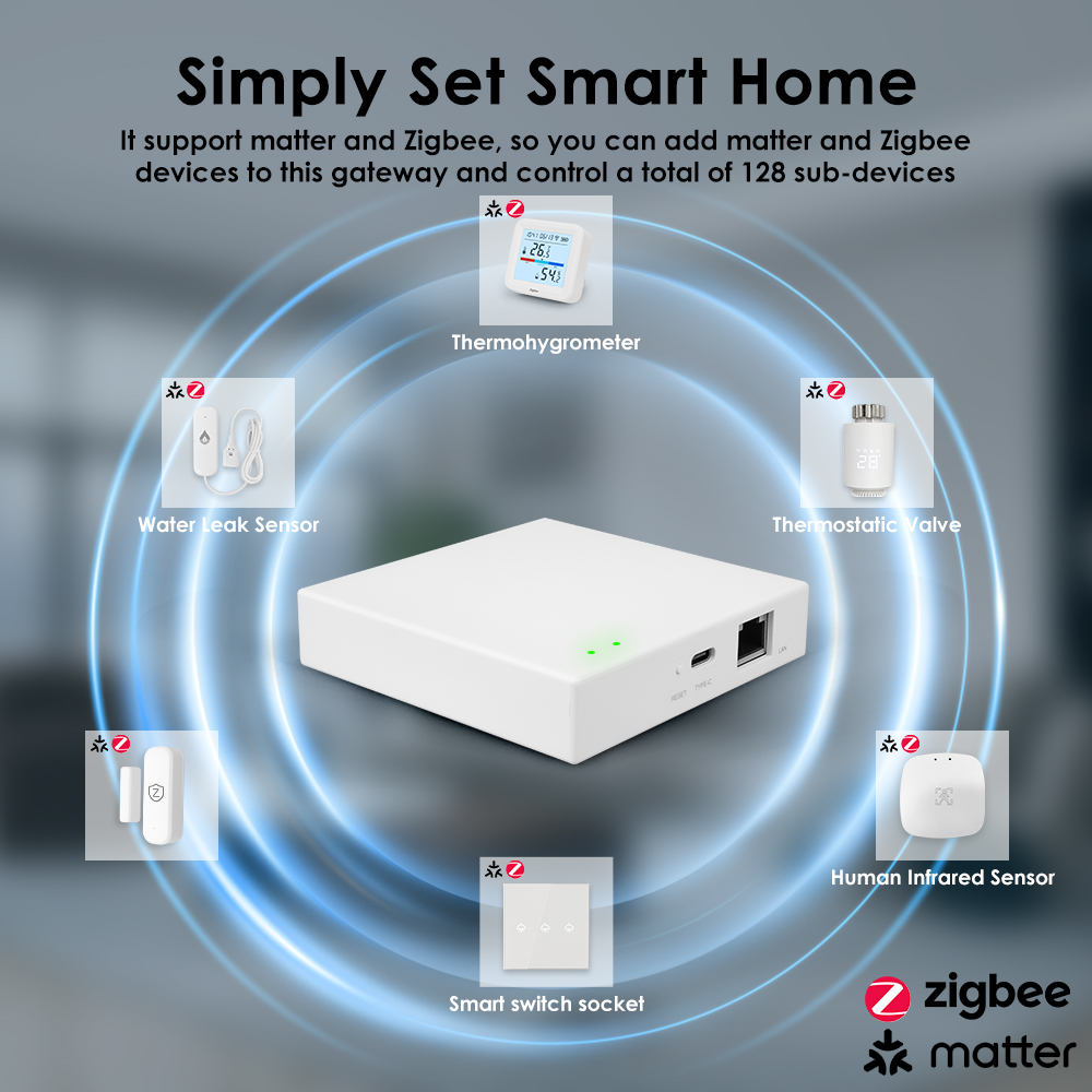 Tuya Zigbee Matter Wired Gatew - огляд і ціна Smart Home Offline System