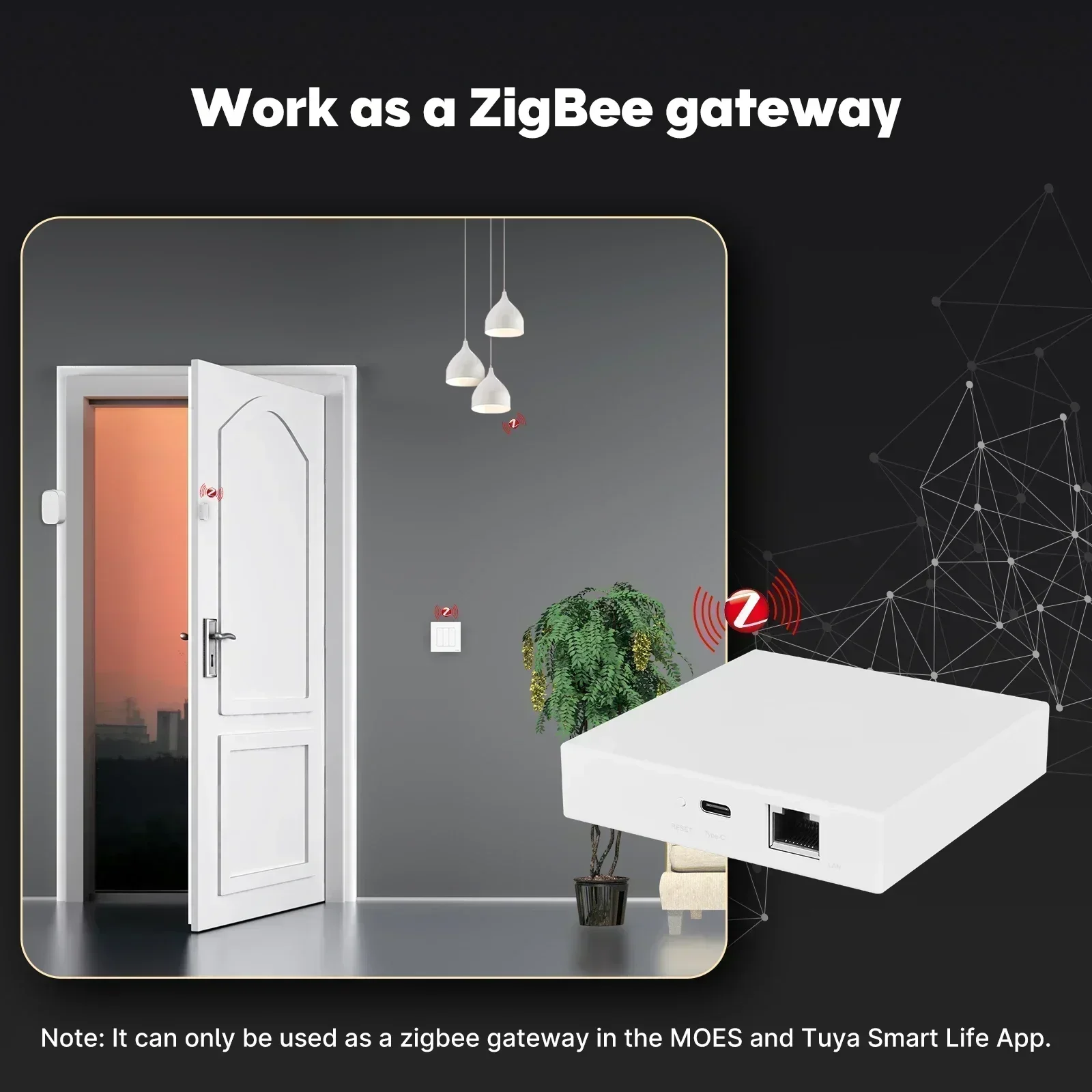MOES Tuya Zigbee Matter Thread - огляд і ціна Smart Home Bridge