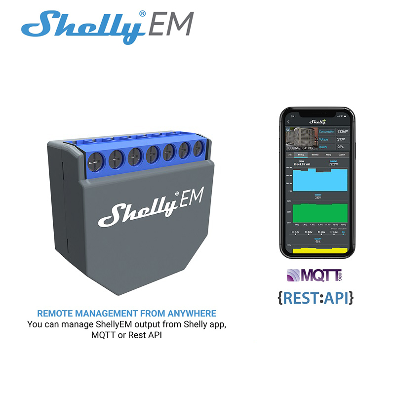 SHELLY EM Wifi Smart Life Cont - огляд і ціна Smart Home Voice Control