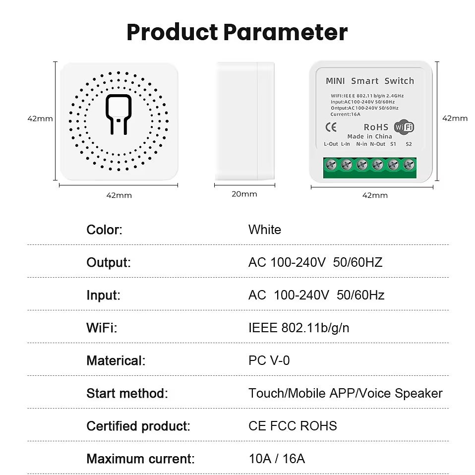 Mini 16A WiFi Switch Smart Lif - огляд і ціна Smart Home Miniature