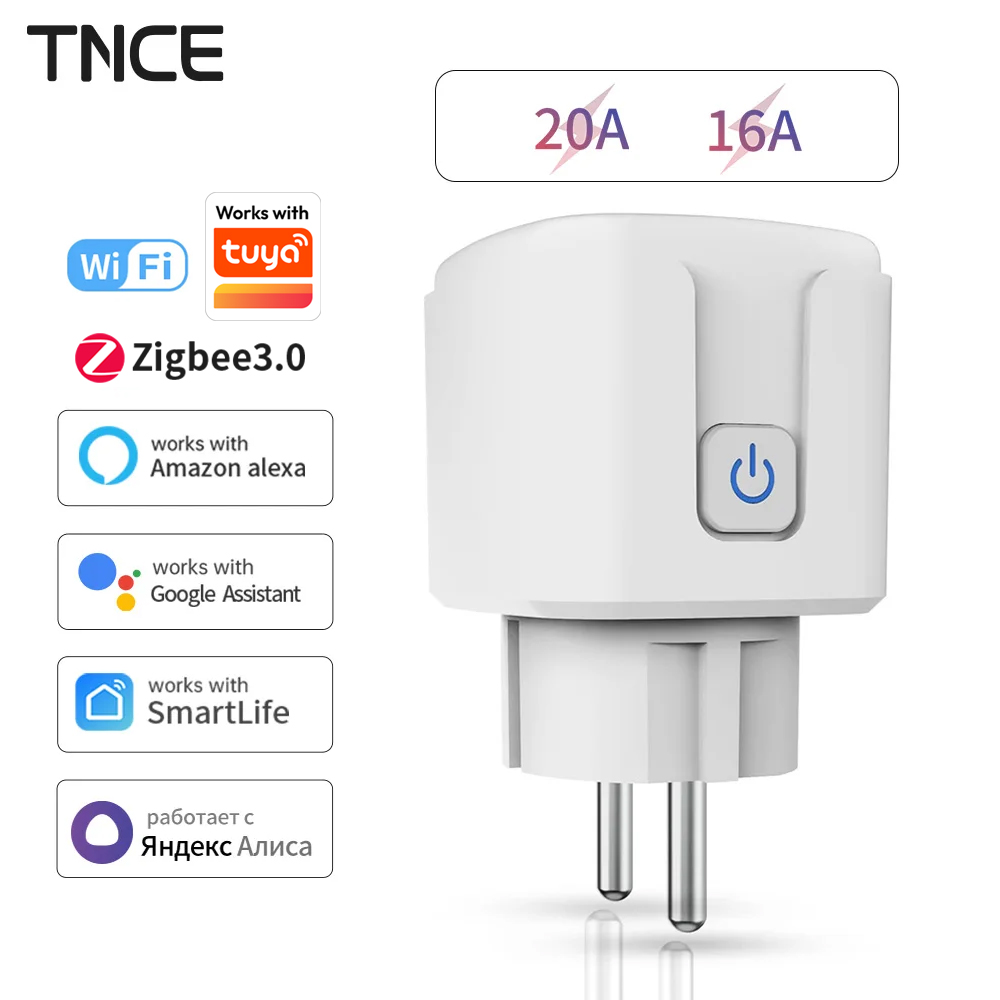 TNCE Tuya WiFi/Zigbee 16A/20A  - огляд і ціна Smart Outdoor Plug