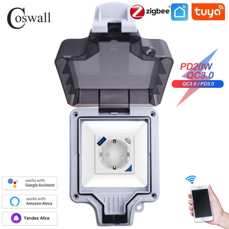 Coswall IP66 Waterproof EU Soc - огляд і ціна Smart Outdoor Plug