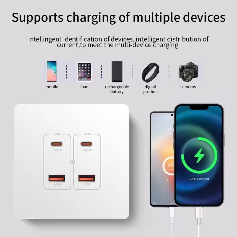 Herepow Wall Power Socket With - огляд і ціна Smart Home Or Smart Home