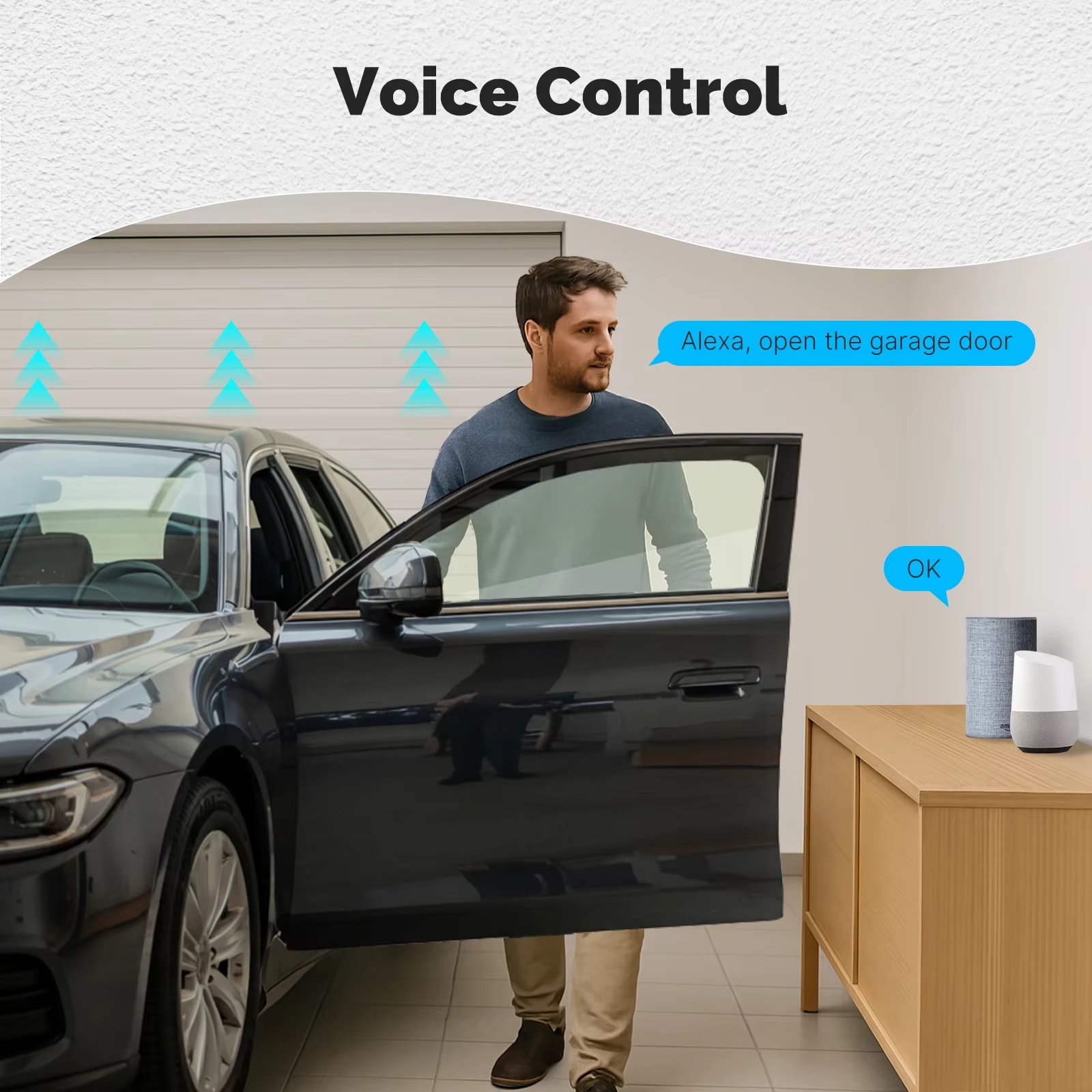 MOES Zigbee Garage Door Contro - огляд і ціна Smart Home Voice Control