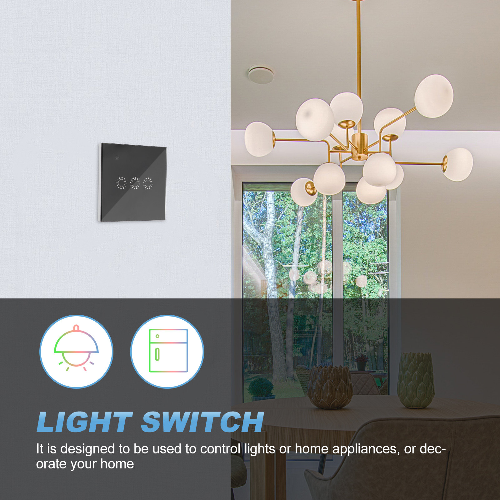 Wireless WiFi Touch Switch Pan - огляд і ціна Smart Home Control Panel